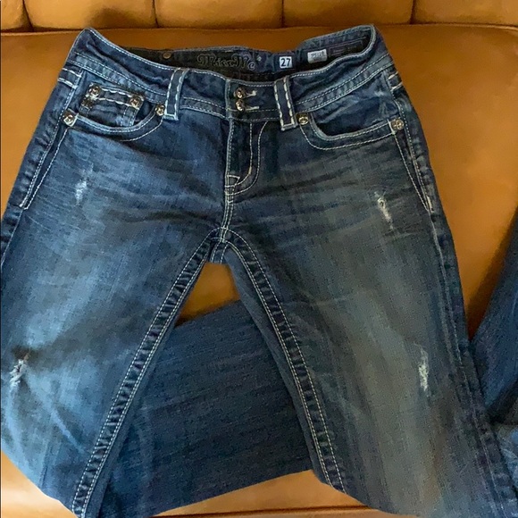 Distressed Miss Me Riding Jeans! Size 27 :) - Picture 3 of 3